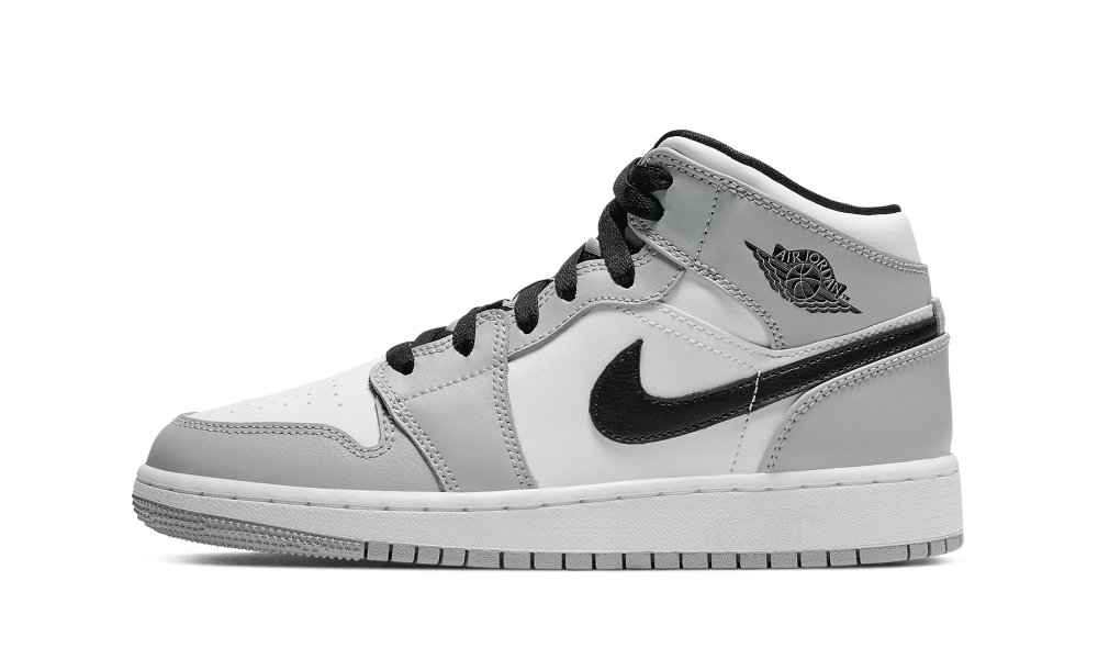 Tenis cizento e branco da nike air jordar 1